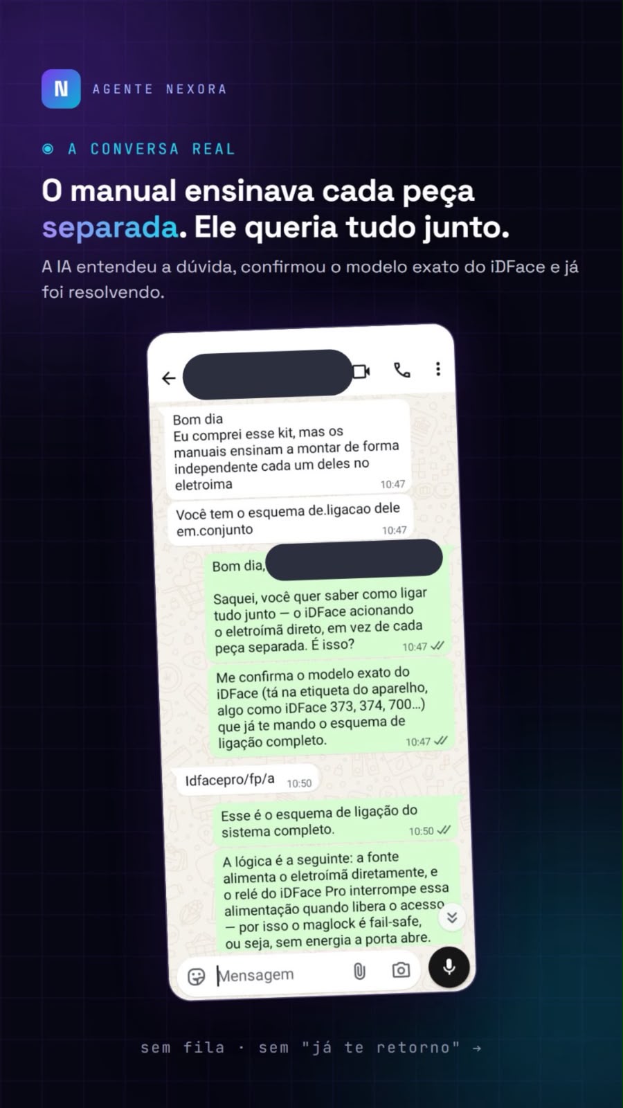 Case: manual peça separada