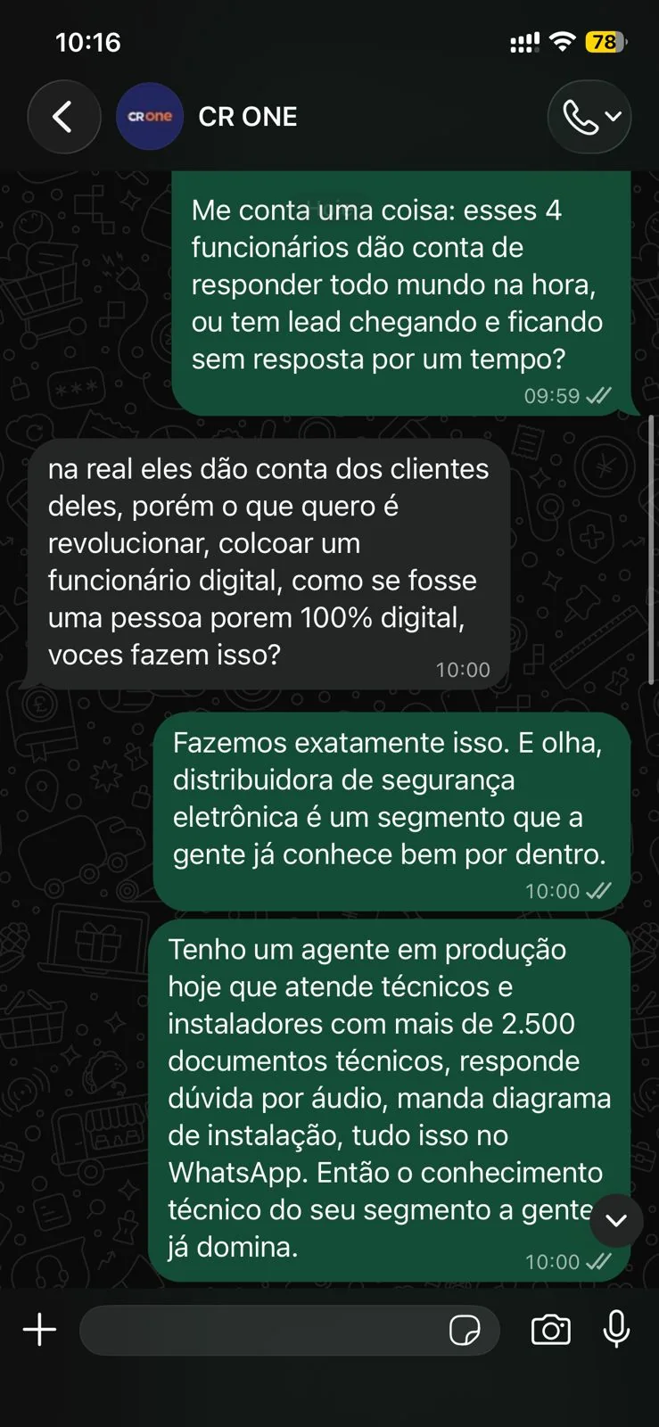 Conversa real: diagnóstico
