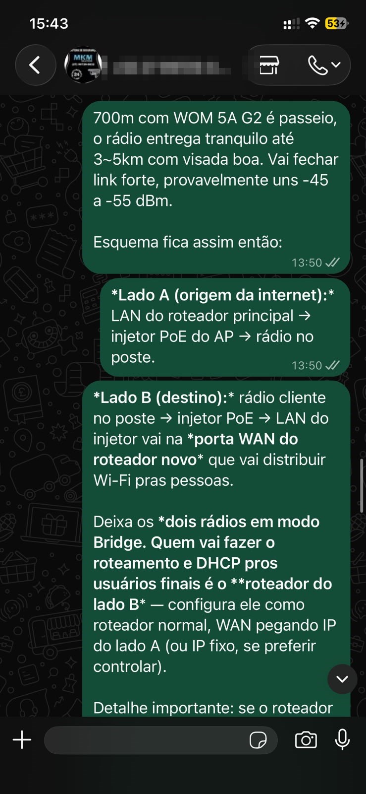 Dimensionamento de rádio